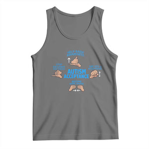 Autism Acceptance Tank Top Hand Neurodiversity SPED Teacher TS14 Black Heather Print Your Wear