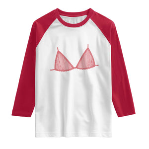 Coastal Bikini Raglan Shirt Girls Trip Matching Beach Weekend TS14 White Red Print Your Wear