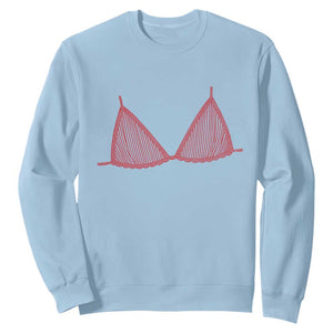 Coastal Bikini Sweatshirt Girls Trip Matching Beach Weekend TS14 Light Blue Print Your Wear