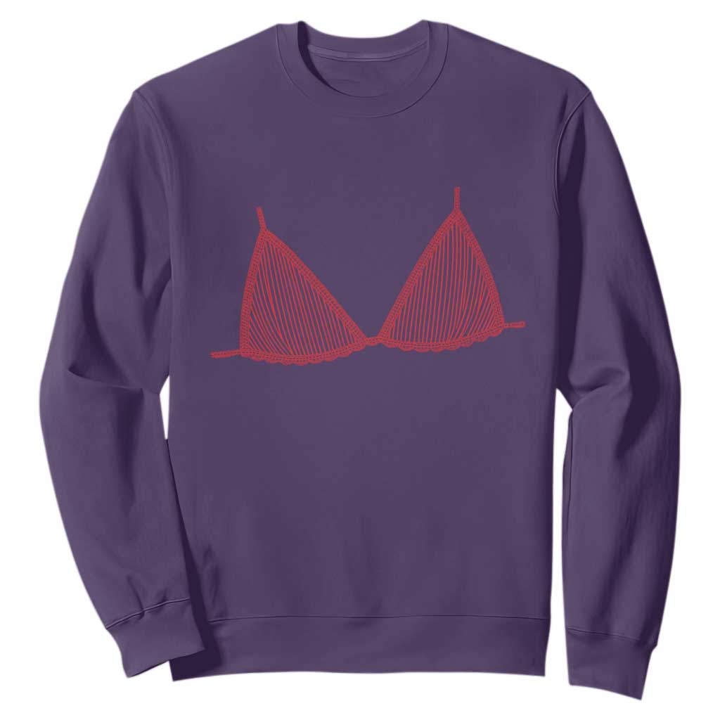 Coastal Bikini Sweatshirt Girls Trip Matching Beach Weekend TS14 Purple Print Your Wear