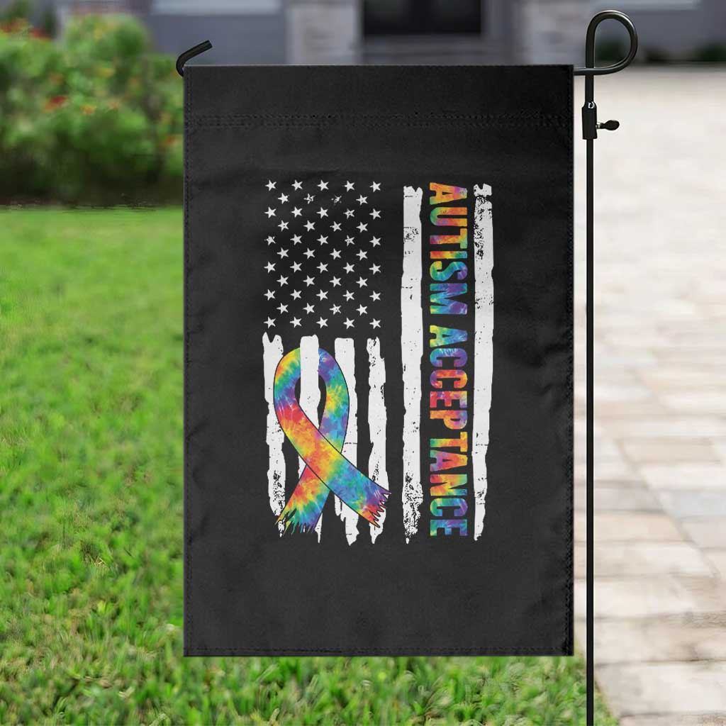 Autism Acceptance Garden Flag US Flag Ribbon Support Neurodiversity TS14 Print Your Wear