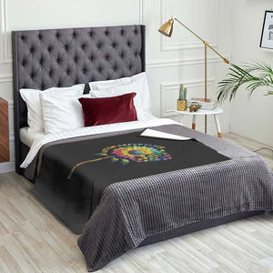 Autism Acceptance Throw Blanket Accept Understand Love Sunflower Puzzle TS14 Print Your Wear