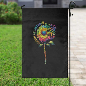 Autism Acceptance Garden Flag Accept Understand Love Sunflower Puzzle TS14 Print Your Wear