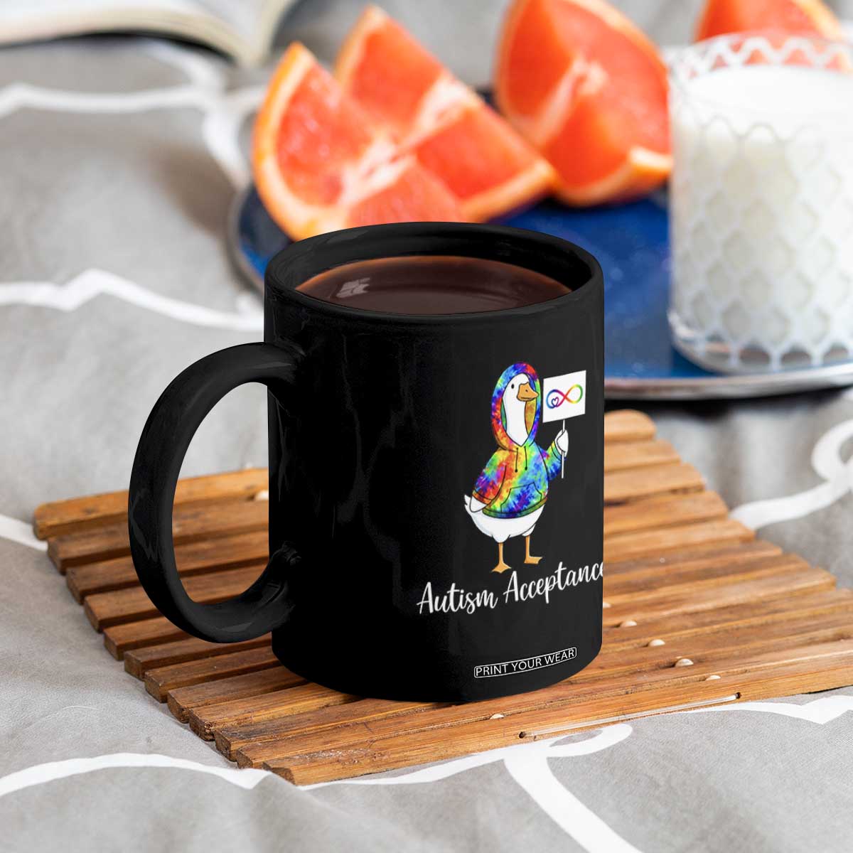 Autism Acceptance Coffee Mug Accept Understand Love Support Neurodivergent TS14 Print Your Wear
