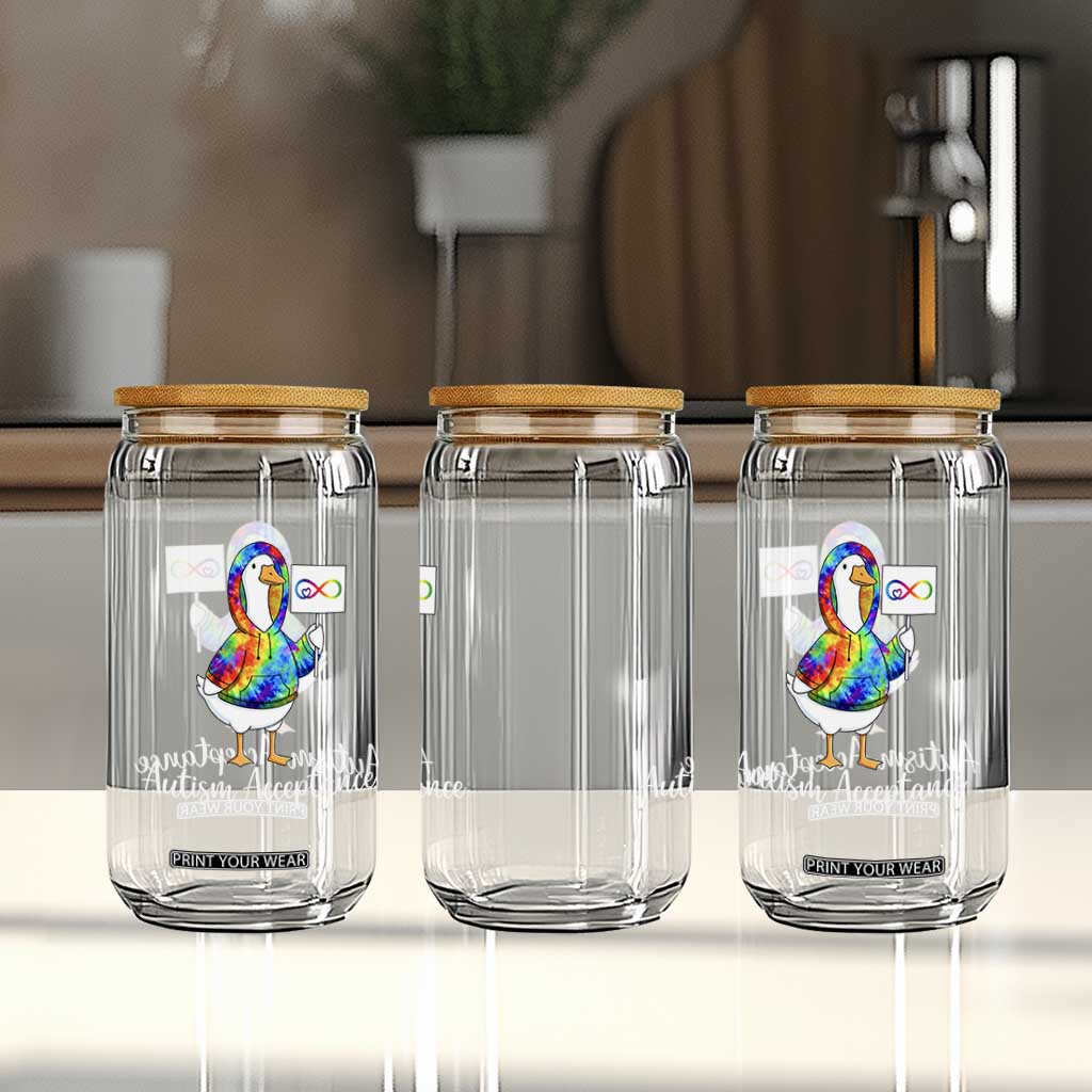 Autism Acceptance Glass Can Accept Understand Love Support Neurodivergent TS14 Print Your Wear
