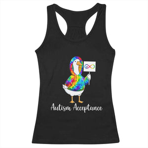 Autism Acceptance Racerback Tank Top Accept Understand Love Support Neurodivergent TS14 Black Print Your Wear