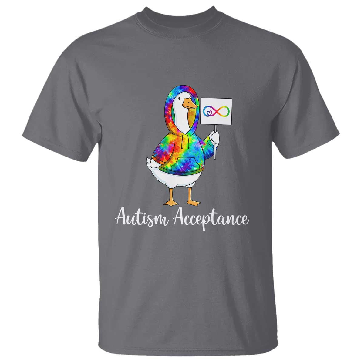 Autism Acceptance T Shirt Accept Understand Love Support Neurodivergent TS14 Charcoal Print Your Wear