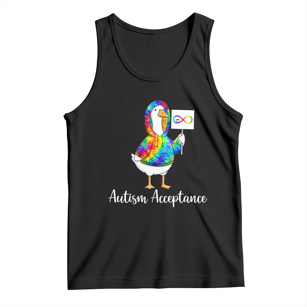 Autism Acceptance Tank Top Accept Understand Love Support Neurodivergent TS14 Black Print Your Wear