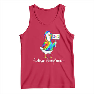 Autism Acceptance Tank Top Accept Understand Love Support Neurodivergent TS14 Red Print Your Wear