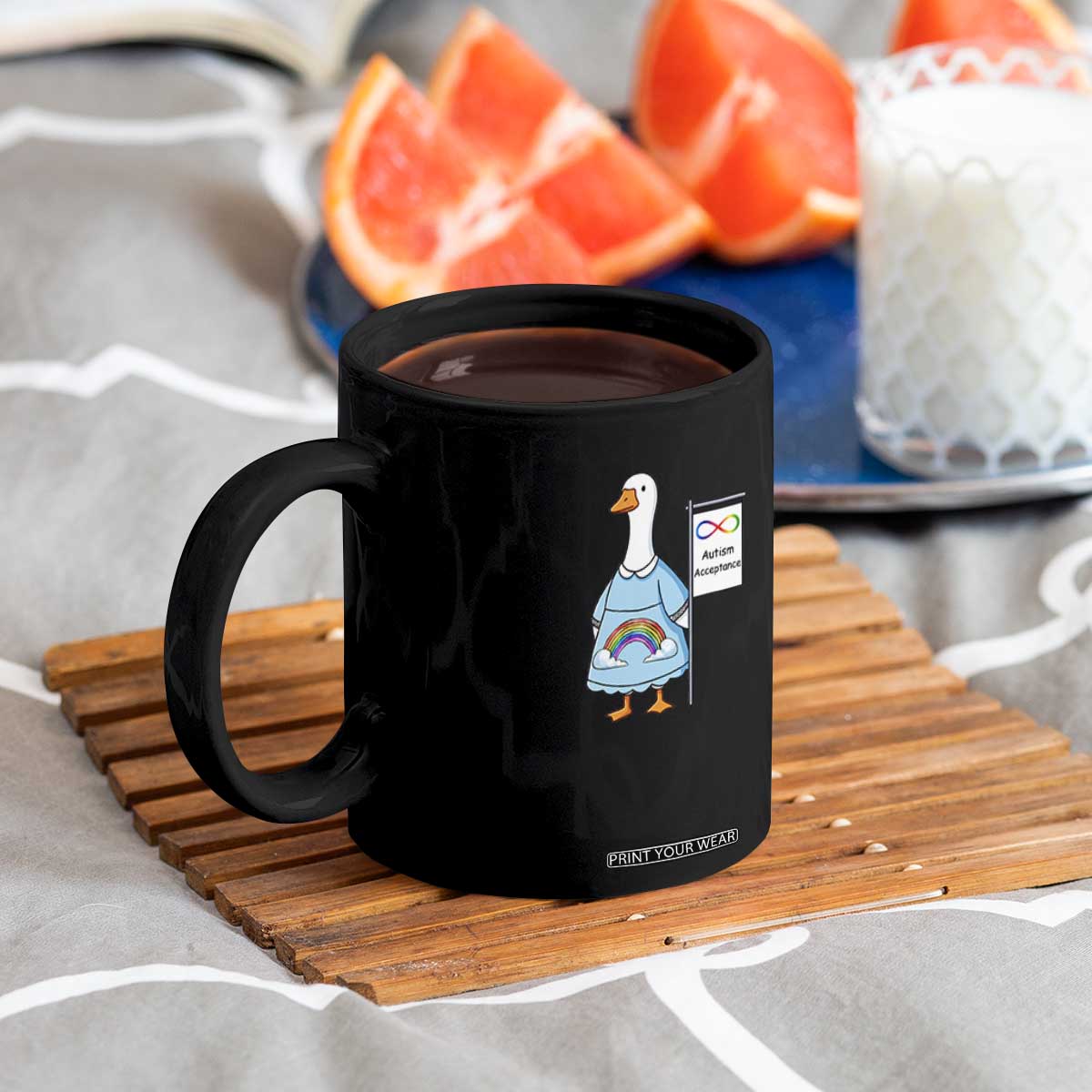 Autism Acceptance Coffee Mug Neurodivergent Awareness Silly Goose Support TS14 Print Your Wear