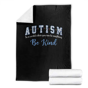 Autism Awareness Throw Blanket Neurodivergent Pride Infinity Symbol Support TS14 Black Print Your Wear