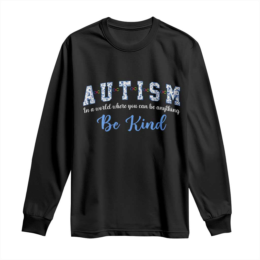Autism Awareness Long Sleeve Shirt Neurodivergent Pride Infinity Symbol Support TS14 Black Print Your Wear