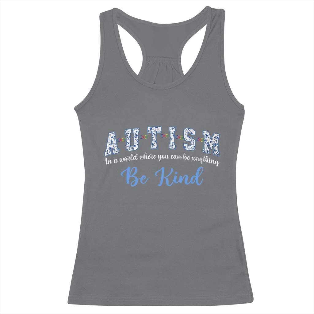 Autism Awareness Racerback Tank Top Neurodivergent Pride Infinity Symbol Support TS14 Charcoal Print Your Wear