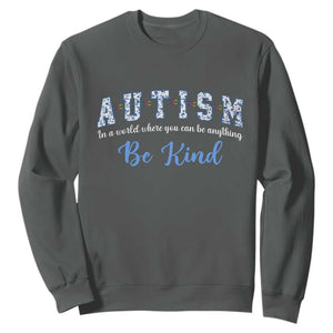 Autism Awareness Sweatshirt Neurodivergent Pride Infinity Symbol Support TS14 Dark Heather Print Your Wear