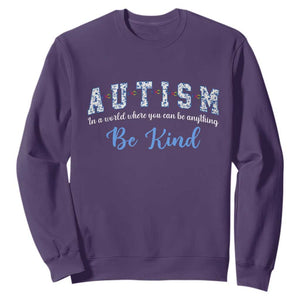 Autism Awareness Sweatshirt Neurodivergent Pride Infinity Symbol Support TS14 Purple Print Your Wear