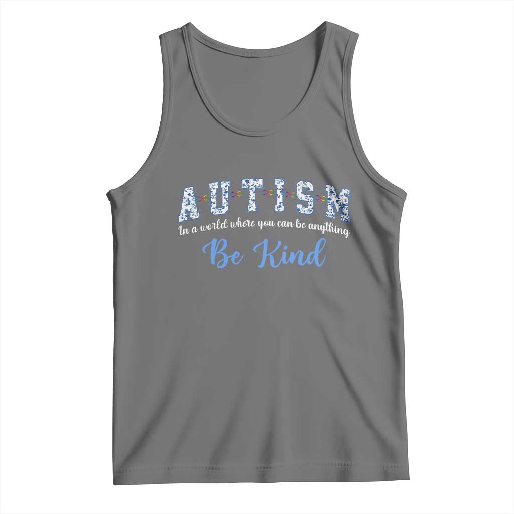 Autism Awareness Tank Top Neurodivergent Pride Infinity Symbol Support TS14 Black Heather Print Your Wear