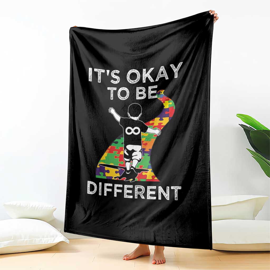 Autism Acceptance Throw Blanket It's Okay To Be Different TS14 Print Your Wear