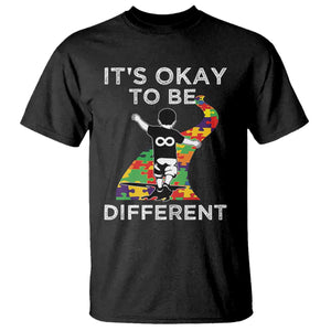Autism Acceptance T Shirt It's Okay To Be Different TS14 Black Print Your Wear