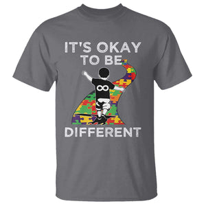 Autism Acceptance T Shirt It's Okay To Be Different TS14 Charcoal Print Your Wear