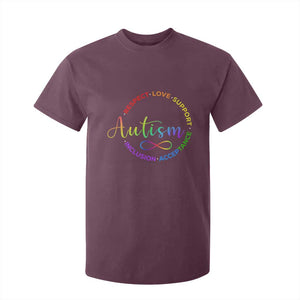 Autism Acceptance T Shirt For Kid Respect Love Support Autism Awareness Month TS14 Maroon Print Your Wear