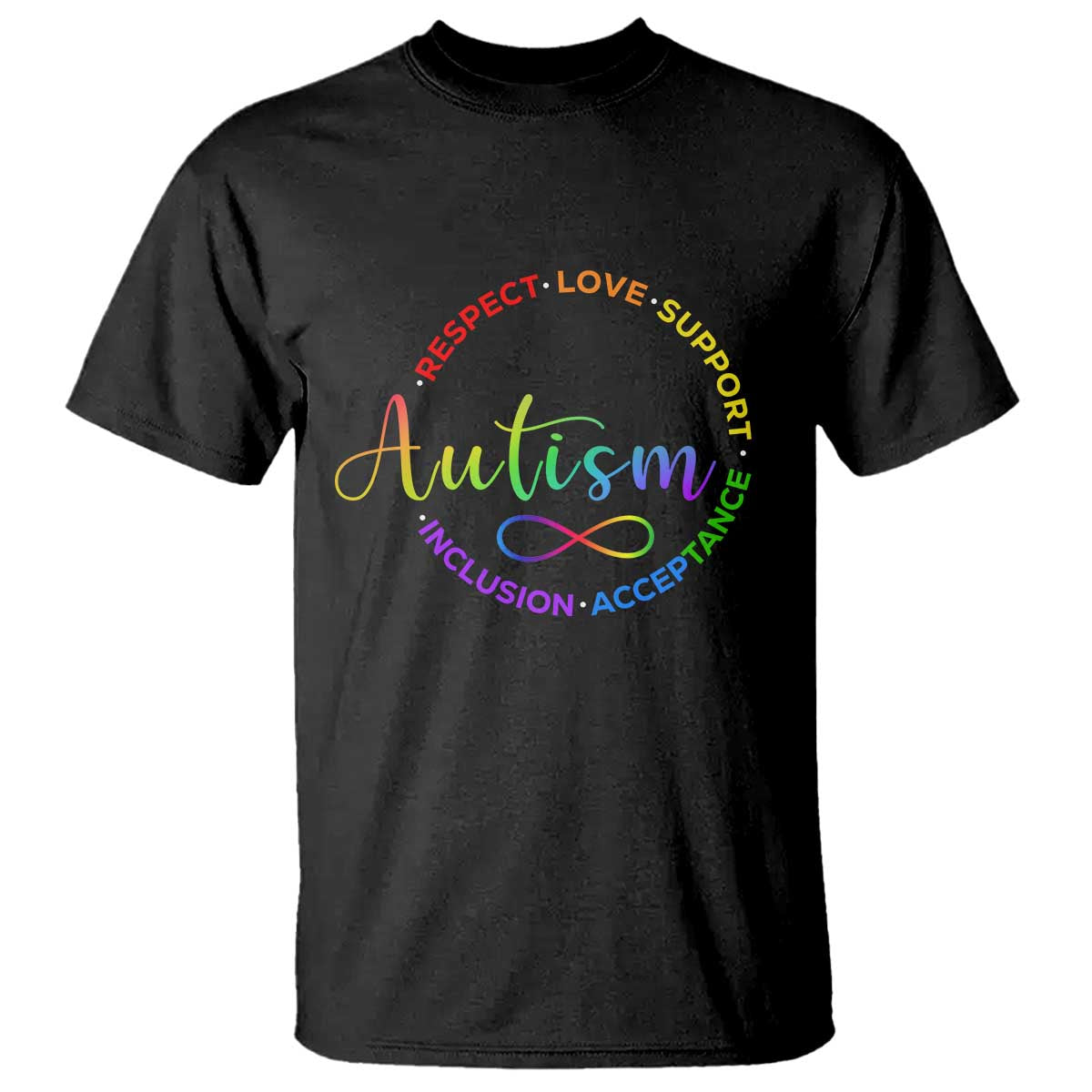 Autism Acceptance T Shirt Respect Love Support Autism Awareness Month TS14 Black Print Your Wear