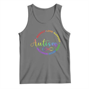 Autism Acceptance Tank Top Respect Love Support Autism Awareness Month TS14 Black Heather Print Your Wear