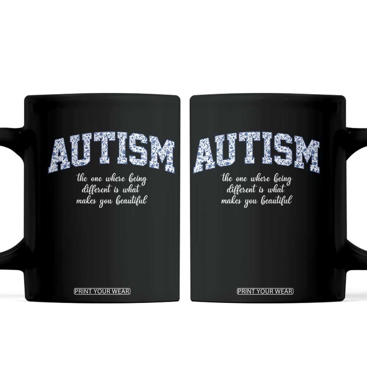 Autism Acceptance Coffee Mug Autistic Acceptance Inspirational TS14 Black Print Your Wear