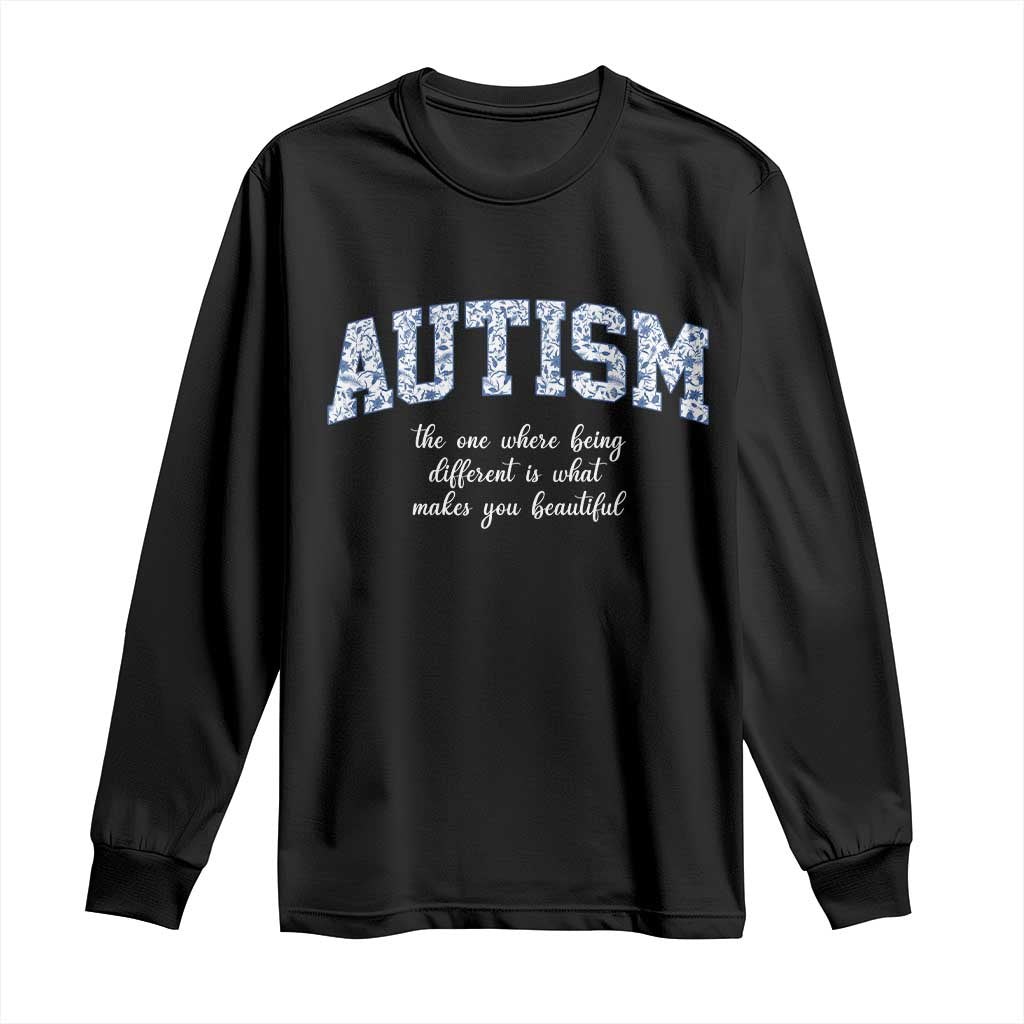 Autism Acceptance Long Sleeve Shirt Autistic Acceptance Inspirational TS14 Black Print Your Wear