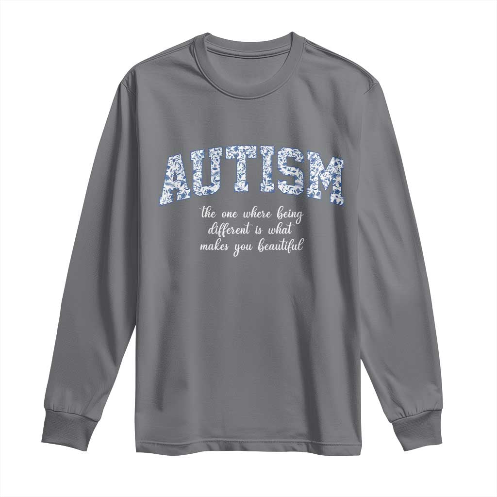 Autism Acceptance Long Sleeve Shirt Autistic Acceptance Inspirational TS14 Charcoal Print Your Wear