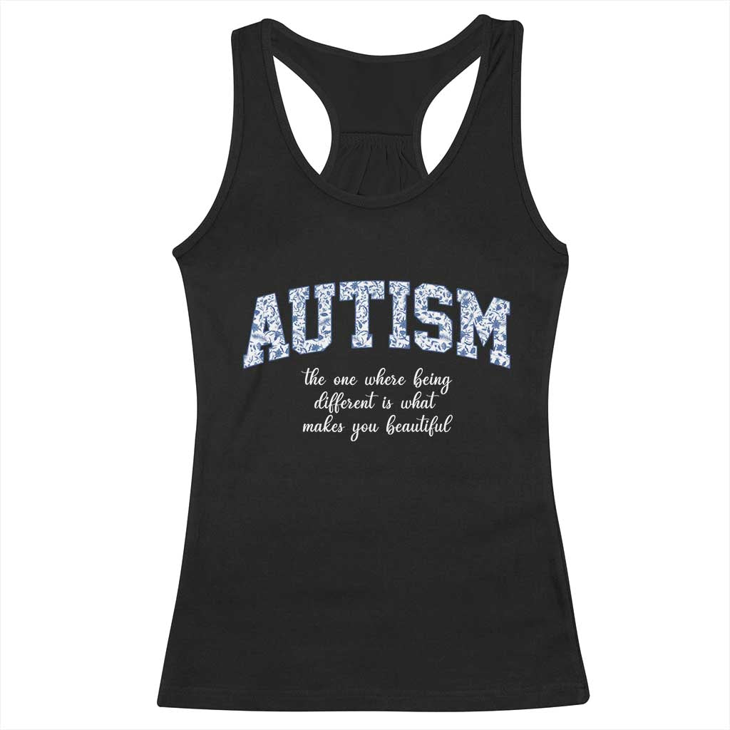 Autism Acceptance Racerback Tank Top Autistic Acceptance Inspirational TS14 Black Print Your Wear