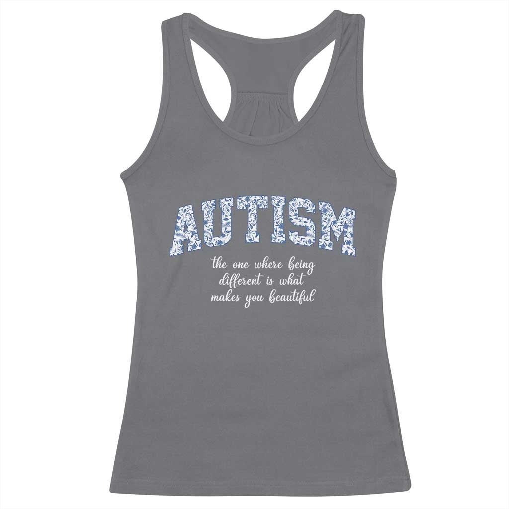 Autism Acceptance Racerback Tank Top Autistic Acceptance Inspirational TS14 Charcoal Print Your Wear