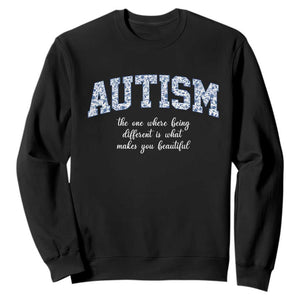 Autism Acceptance Sweatshirt Autistic Acceptance Inspirational TS14 Black Print Your Wear