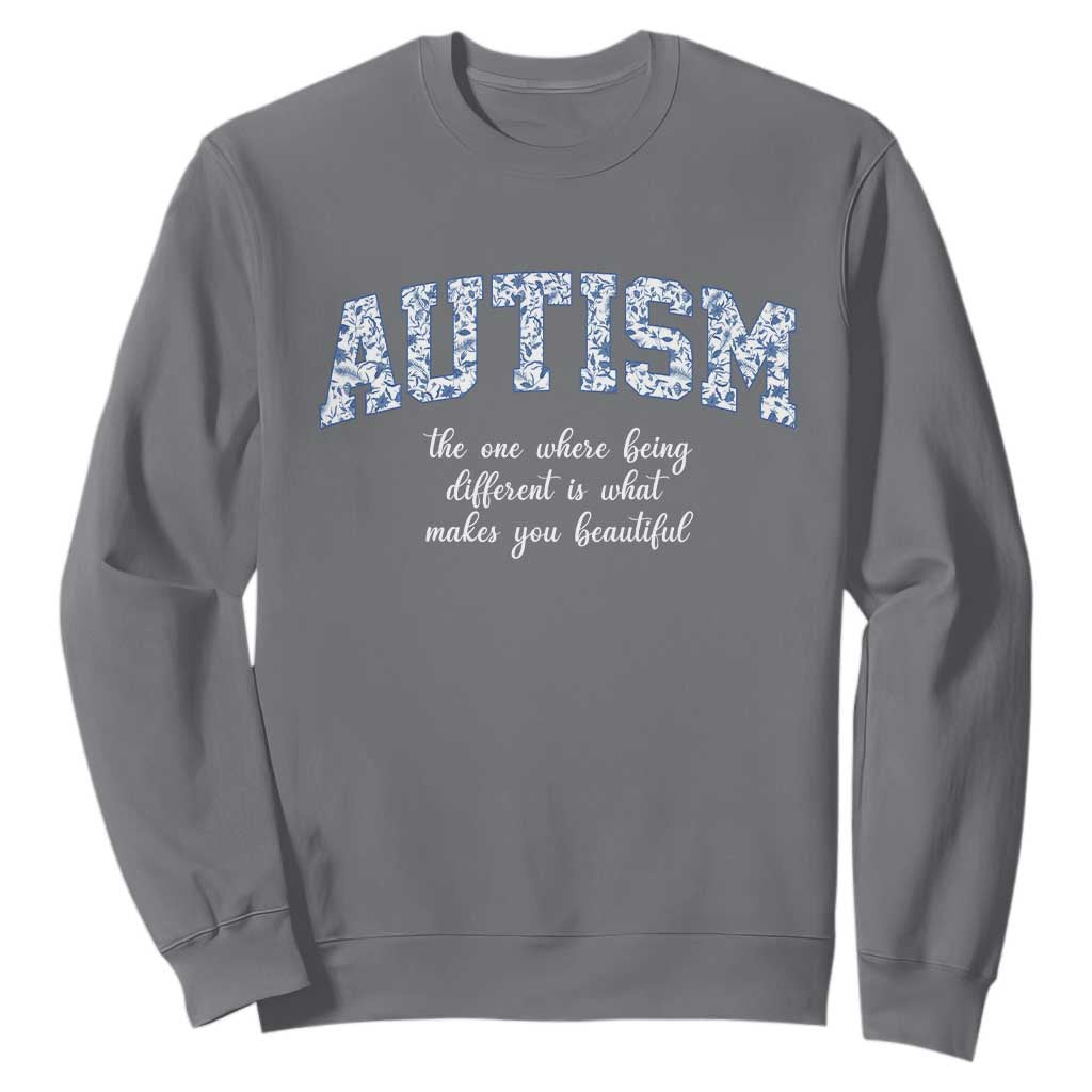 Autism Acceptance Sweatshirt Autistic Acceptance Inspirational TS14 Charcoal Print Your Wear