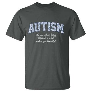 Autism Acceptance T Shirt Autistic Acceptance Inspirational TS14 Dark Heather Print Your Wear