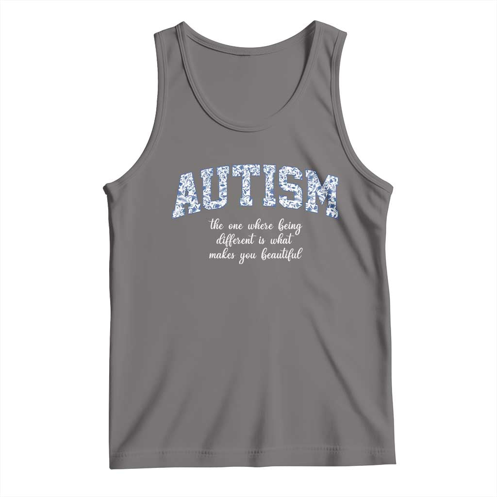 Autism Acceptance Tank Top Autistic Acceptance Inspirational TS14 Deep Heather Print Your Wear