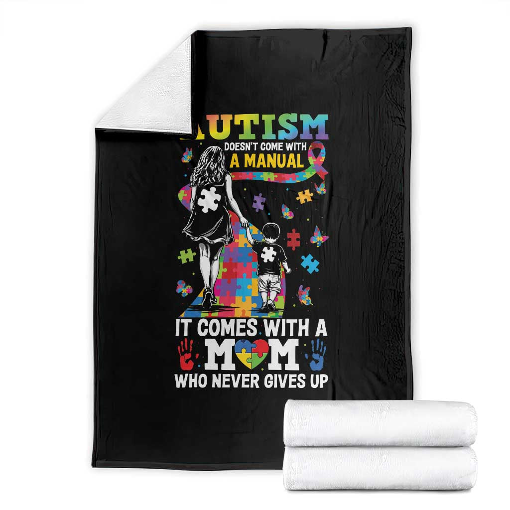 Autism Acceptance Throw Blanket Doesn't Come with a Manual Autism Mom TS14 Black Print Your Wear
