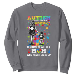 Autism Acceptance Sweatshirt Doesn't Come with a Manual Autism Mom TS14 Charcoal Print Your Wear
