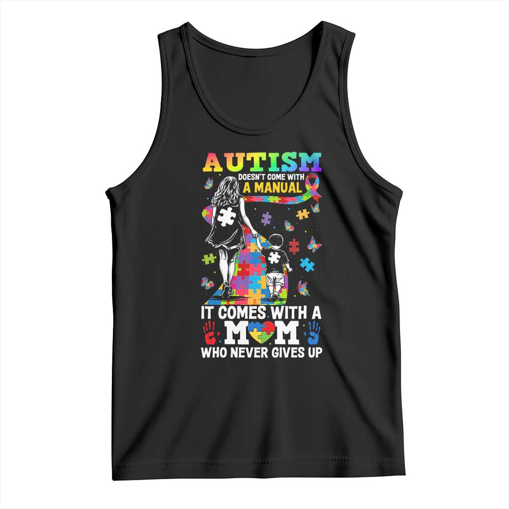 Autism Acceptance Tank Top Doesn't Come with a Manual Autism Mom TS14 Black Print Your Wear