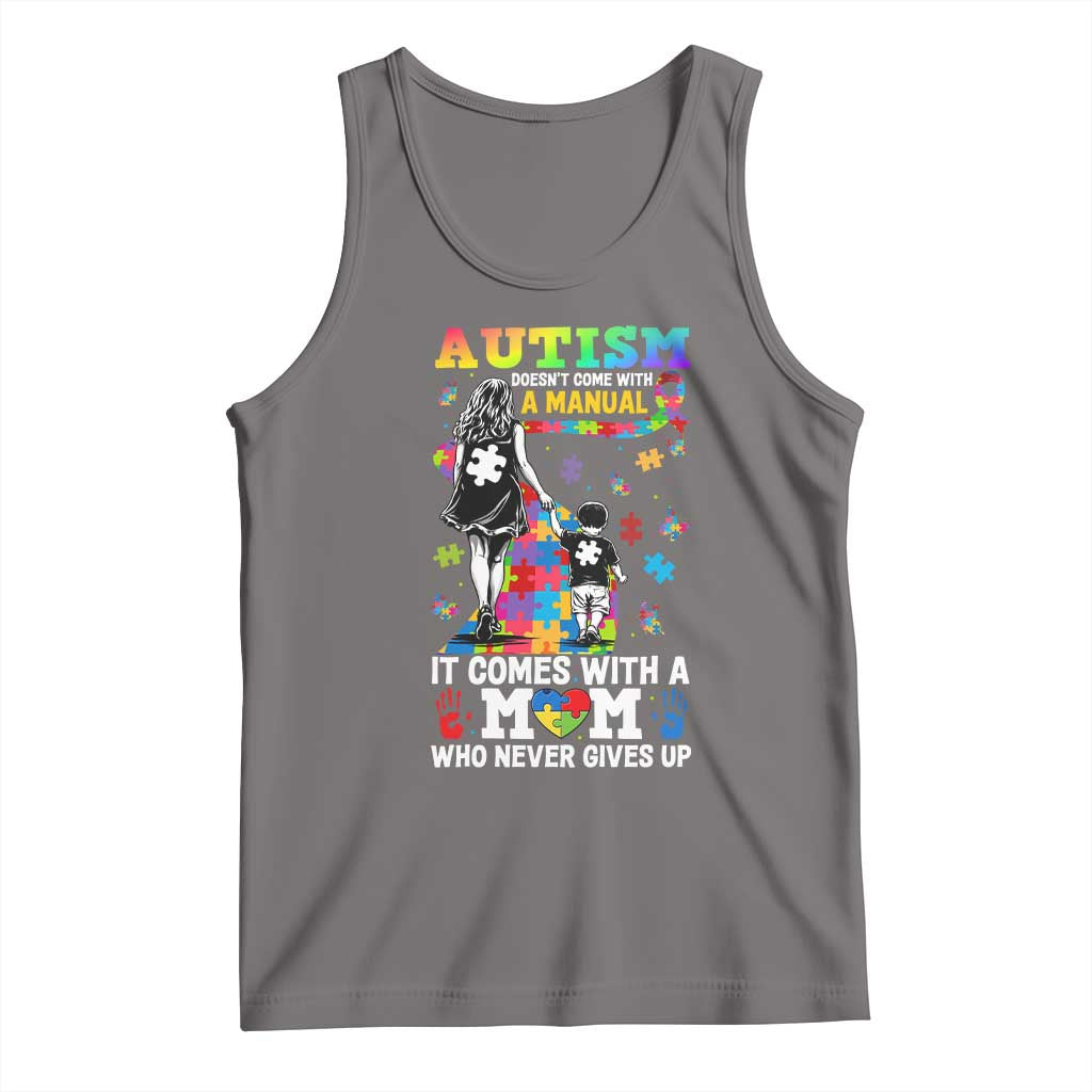Autism Acceptance Tank Top Doesn't Come with a Manual Autism Mom TS14 Deep Heather Print Your Wear