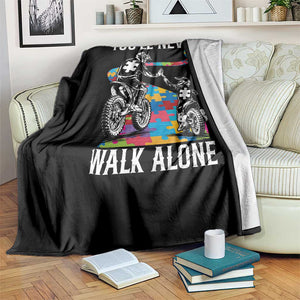Autism Acceptance Throw Blanket Autism Dad Motocross Rider Father Son Support TS14 Print Your Wear