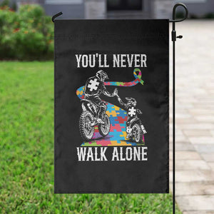 Autism Acceptance Garden Flag Autism Dad Motocross Rider Father Son Support TS14 Print Your Wear