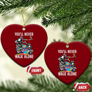 Autism Acceptance Ceramic Ornament Autism Dad Motocross Rider Father Son Support TS14 Print Your Wear