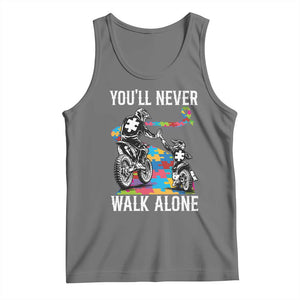 Autism Acceptance Tank Top Autism Dad Motocross Rider Father Son Support TS14 Black Heather Print Your Wear