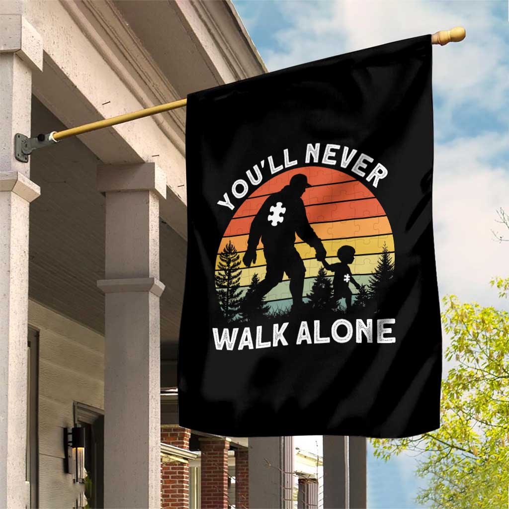 Autism Acceptance Garden Flag Autism Dad You'll Never Walk Alone Support TS14 Print Your Wear