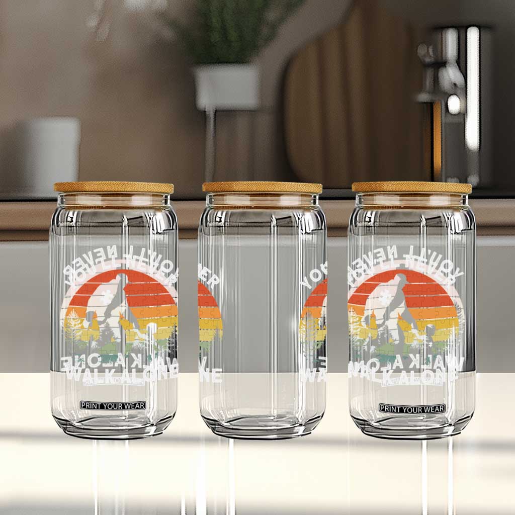 Autism Acceptance Glass Can Autism Dad You'll Never Walk Alone Support TS14 Print Your Wear