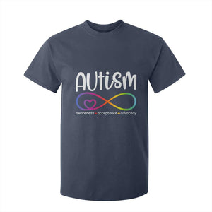 Autism Acceptance T Shirt For Kid - Neurodivergent Support Infinity Symbol TS14 Navy Print Your Wear