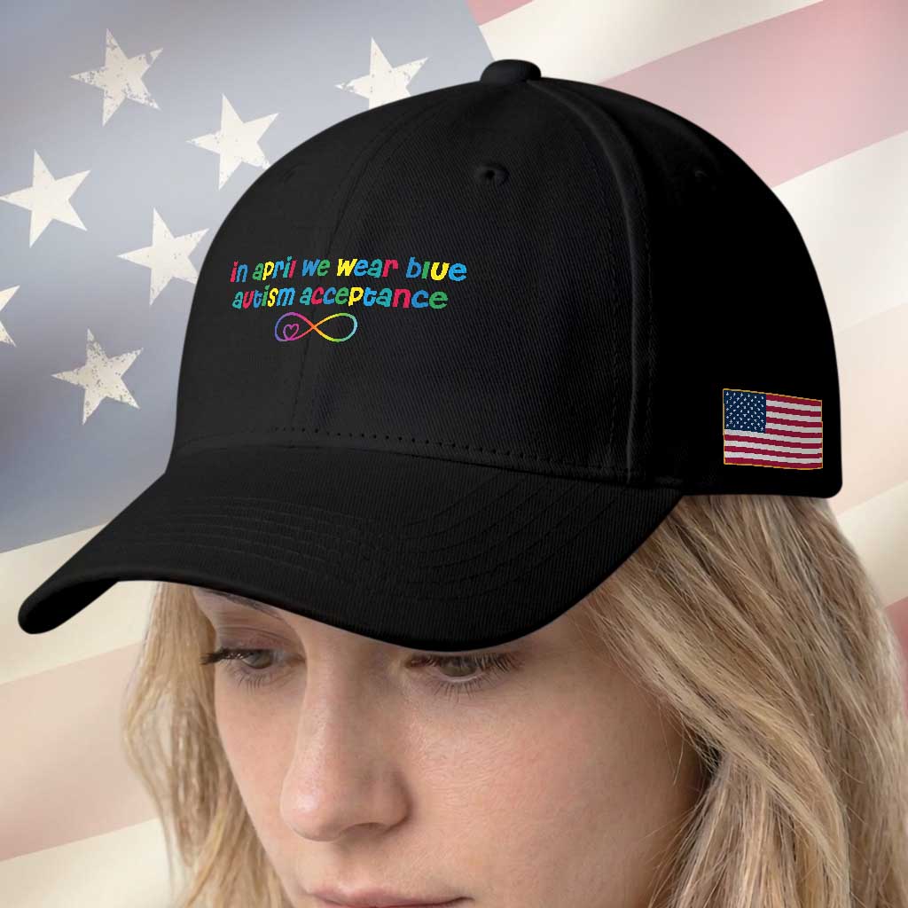 Autism Acceptance Baseball Cap Neurodivergent Support Infinity Heart Symbol TS14 Print Your Wear