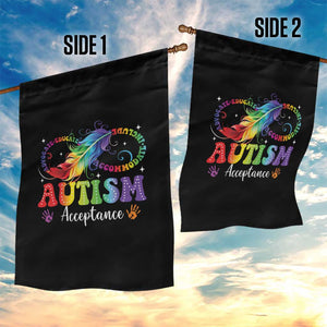 Autism Acceptance Garden Flag Neurodivergent Support Rainbow Feather Infinity Symbol TS14 Print Your Wear