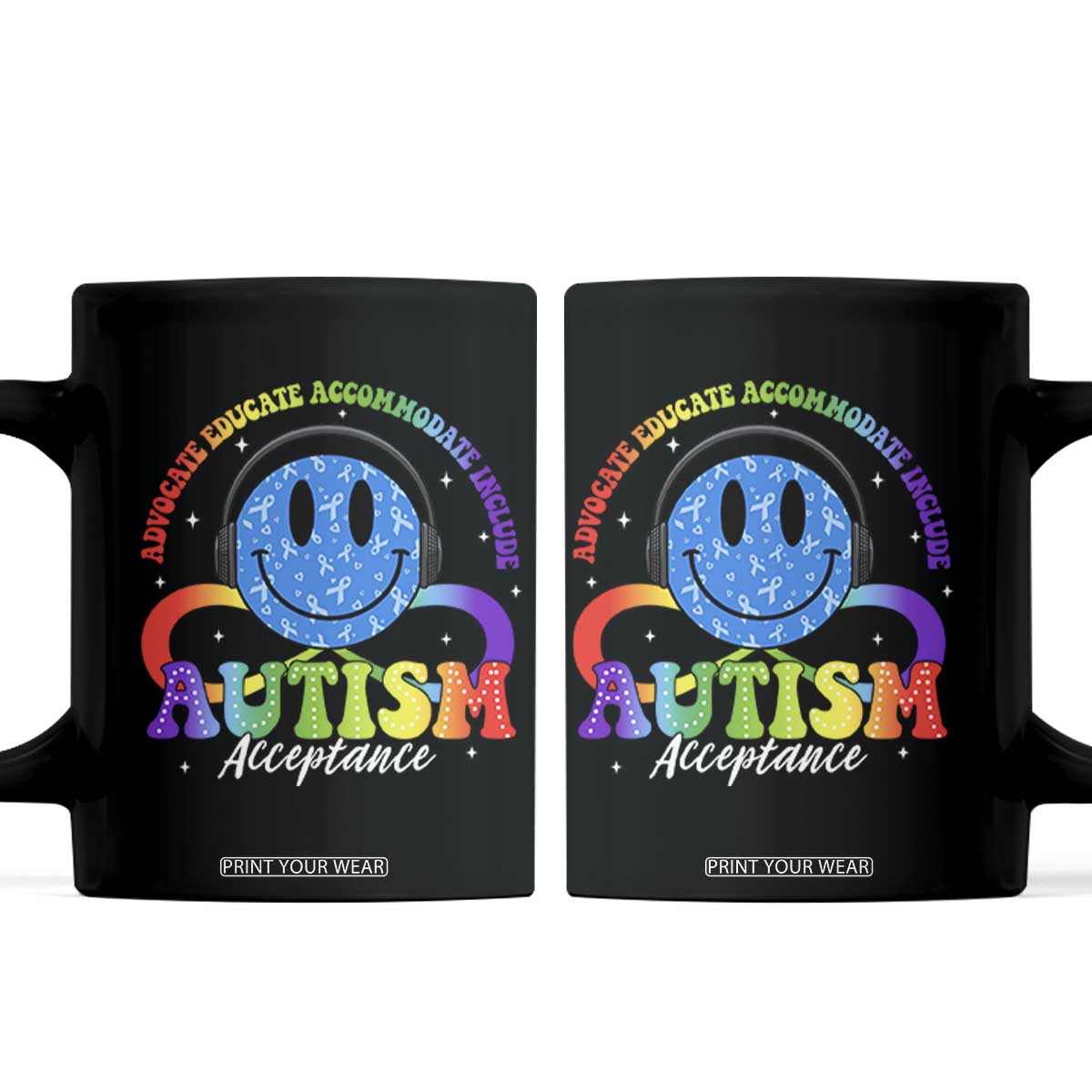 Autism Acceptance Coffee Mug Acceptance Special Education Teacher Kids TS14 Black Print Your Wear
