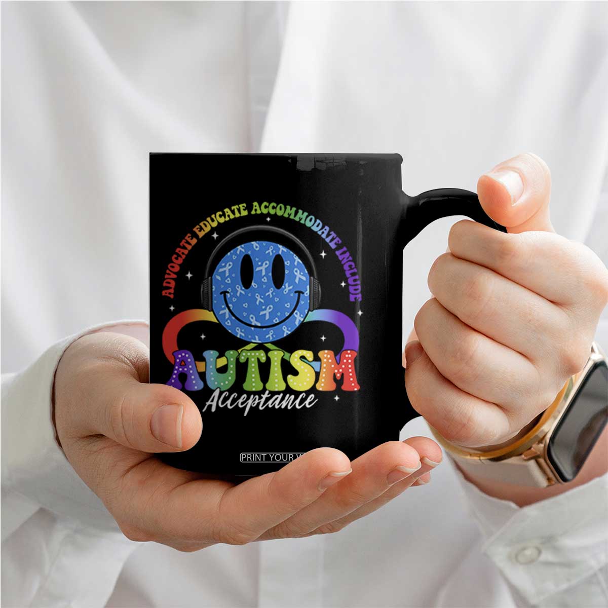 Autism Acceptance Coffee Mug Acceptance Special Education Teacher Kids TS14 Print Your Wear